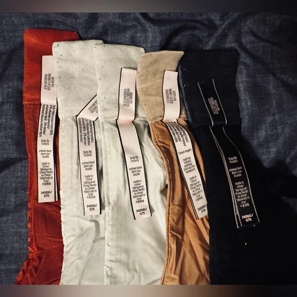 Victoria's Secret Lace Bra Collection - Black, Cream, Red, Tan - Picture 2 of 2